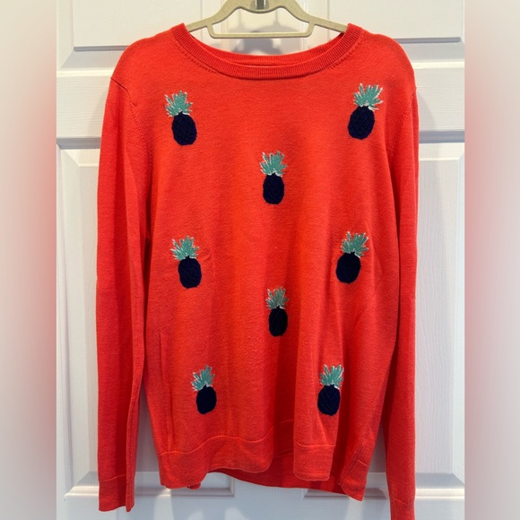 ☀️HOST PICK☀️Vineyard Vines pineapple lightweight merino sweater - Picture 1 of 6
